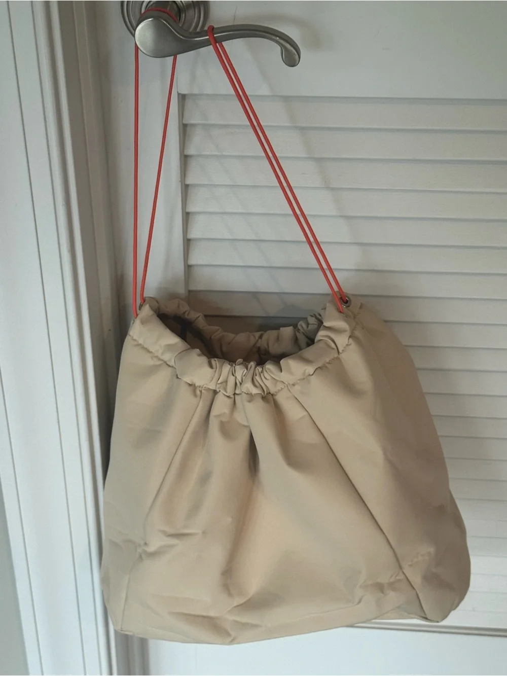 Hermes Cabriole Tote Diaper Nappy Bag Toile H Canvas Beige Blue Gris Perle